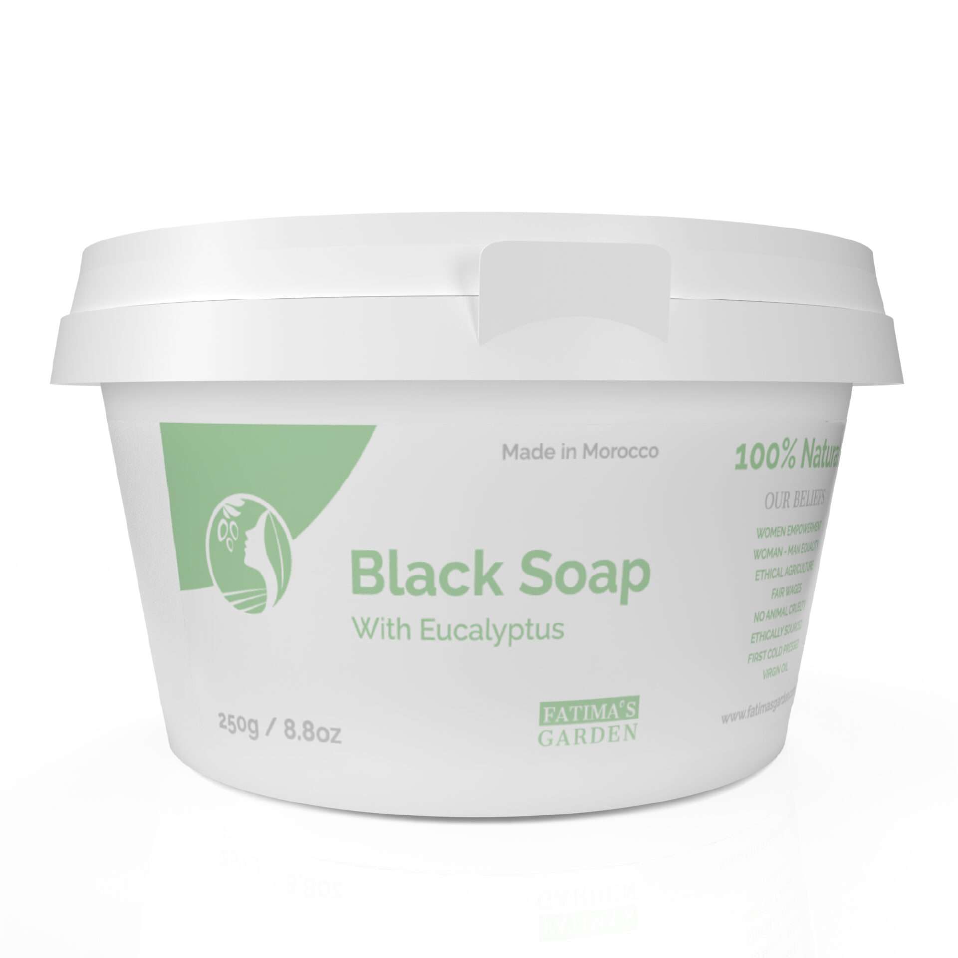 Black Soap With Eucalyptus 250 g By Fatima's Garden