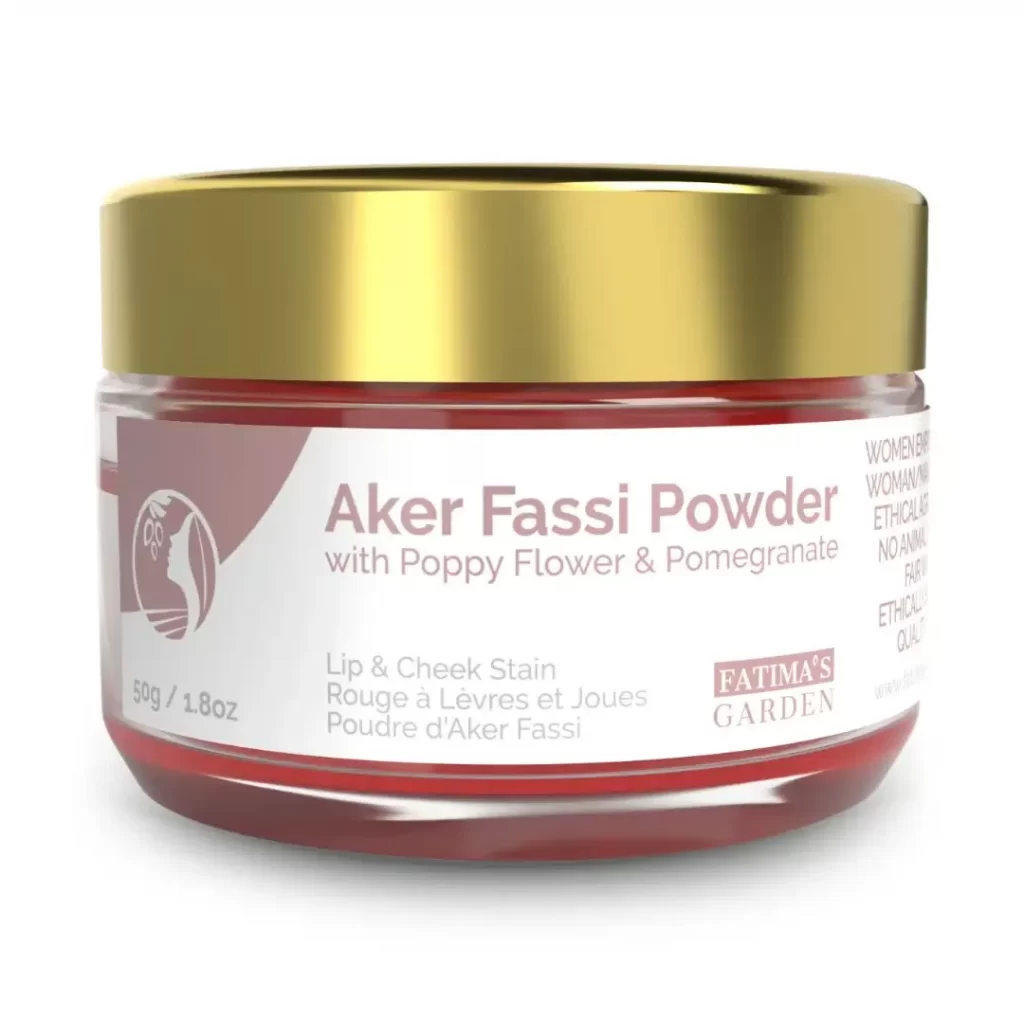 Aker Fassi Powder with Poppy Flowers & Pomegranate Bark - Natural Traditional Moroccan Lip & Cheek Tint
